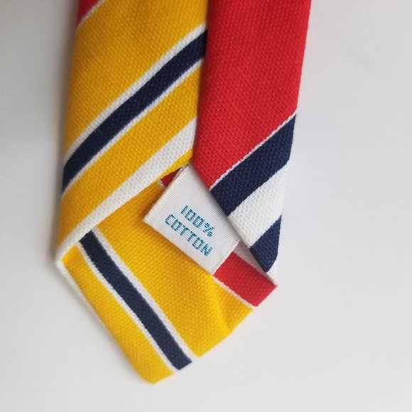 1970s Key West bright striped cotton tie - Picture 2 of 5